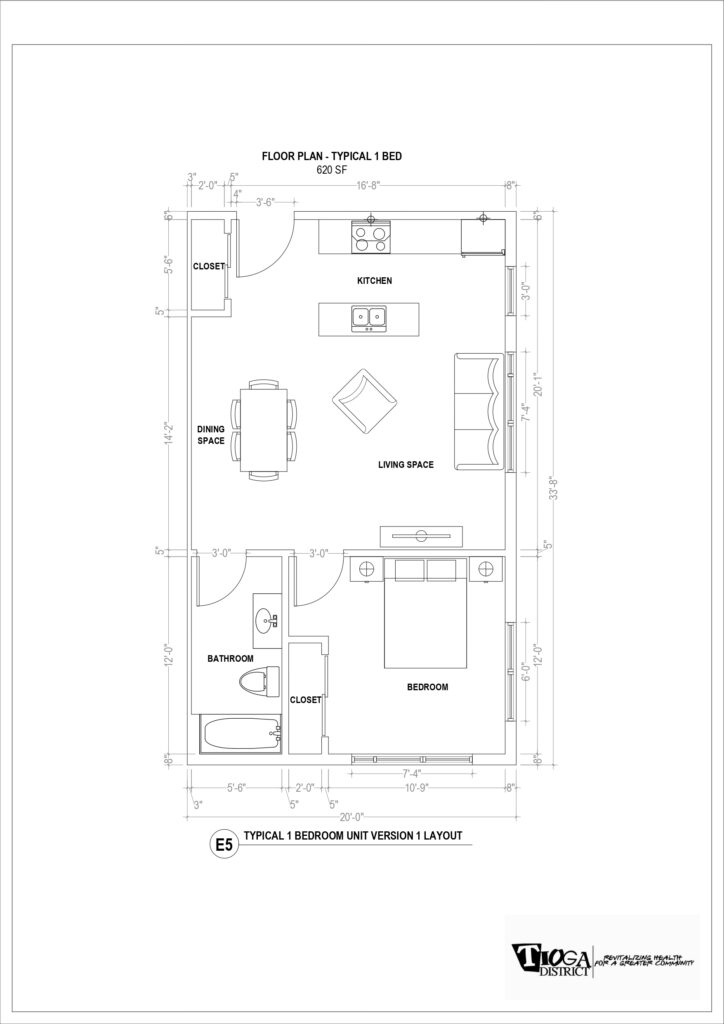 Typical 1 Bedroom Version 1 Layout