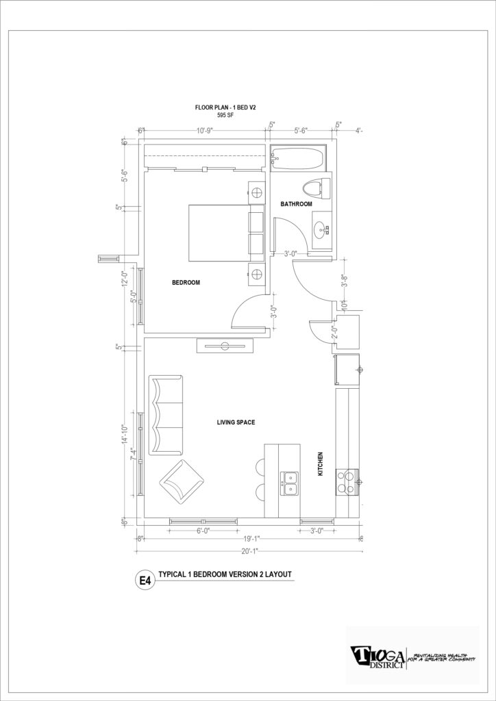 Typical 1 Bedroom Version 2 Layout