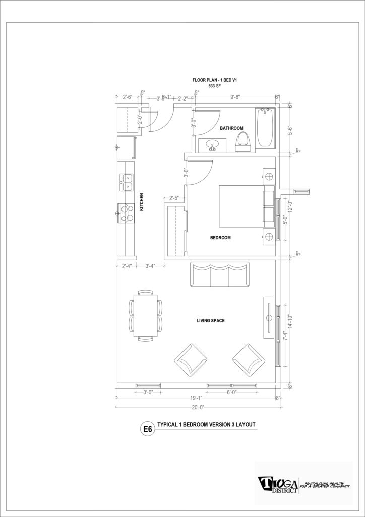 Typical 1 Bedroom Version 3 Layout